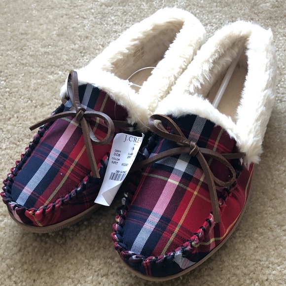 j crew plaid slippers